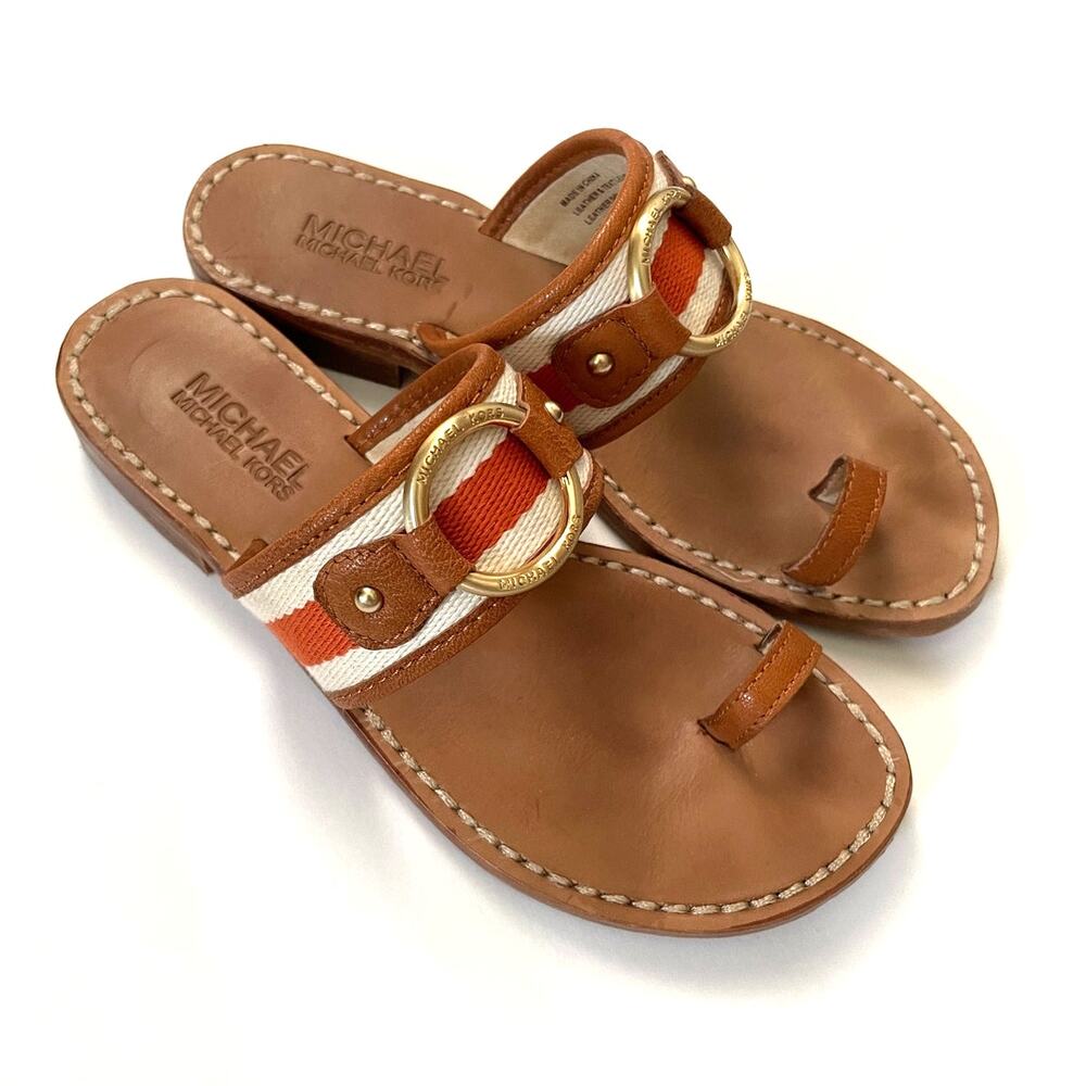 MICHAEL Michael Kors Tan and Orange Sandals